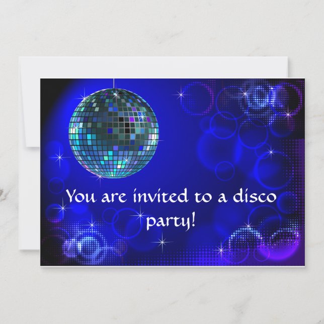 Disco party invitation (Front)