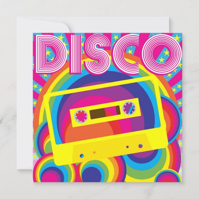 Disco Party Invitation (Front)