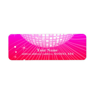 disco party, Return Address Labels