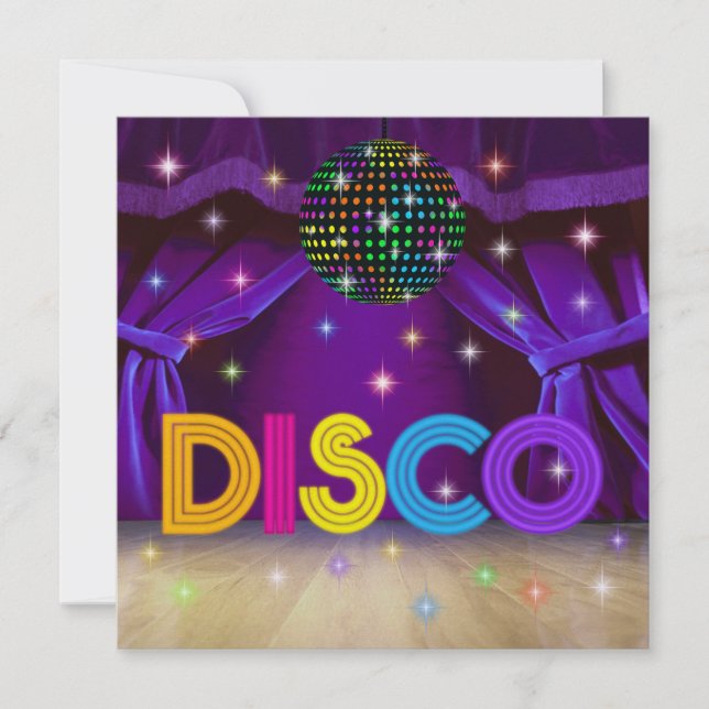 DISCO Party - SRF Invitation (Front)