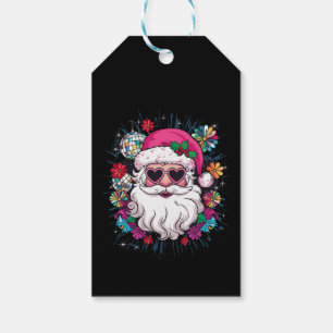 Disco Pink Santa Christmas Funny Xmas Party  Gift Tags