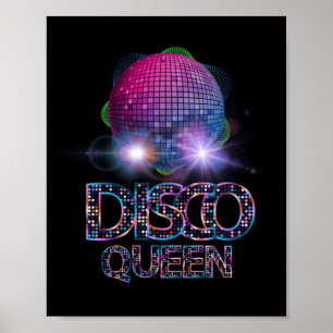 Disco Queen - 70's Disco Themed Vintage Seventies Poster