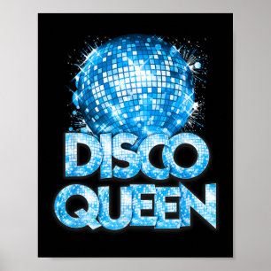 Disco Queen - 70's Disco Themed Vintage Seventies  Poster