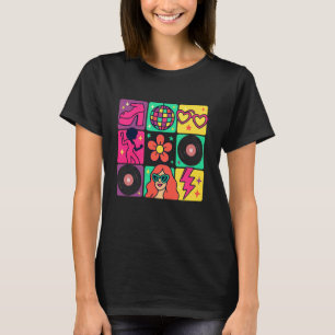 Disco Queen 80's Retro Vintage Dancing Costume Wom T-Shirt