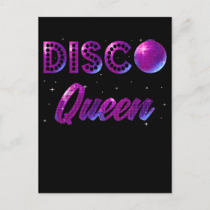 Disco Queen Dancing 70s 80s 90s Music Love Postcard