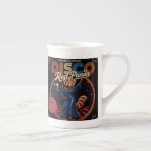 Disco Red Panda Bone China Mug