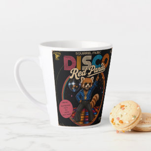Disco Red Panda Duo Latte Mug