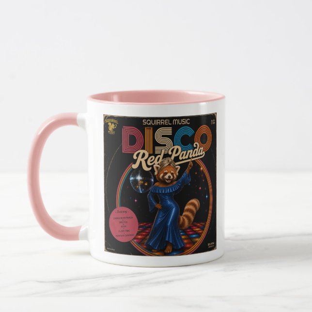 Disco Red Panda Duo Mug (Left)