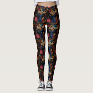 Disco Red Panda Leggings