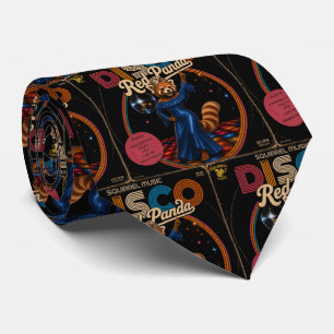 Disco Red Panda Tie