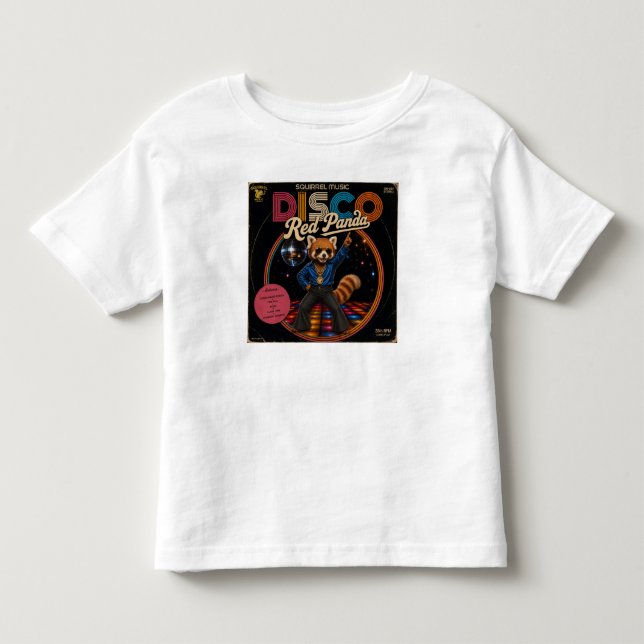 Disco Red Panda Toddler T-Shirt (Front)