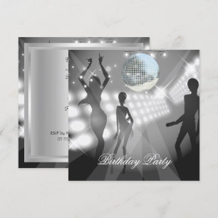 Disco Retro Birthday Party Invitation
