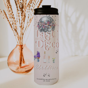 Disco Retro Roller Skating   Bachelorette Thermal Tumbler