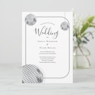 Disco Retro Wedding Invitation