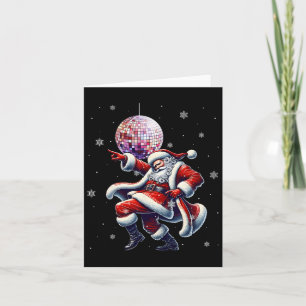 Disco Santa Christmas Nightclub Dancing Santa Clau Card