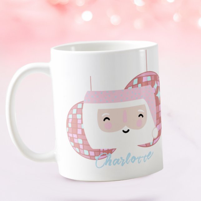 Disco Santa Girls Pink Christmas Coffee Mug (Creator Uploaded)