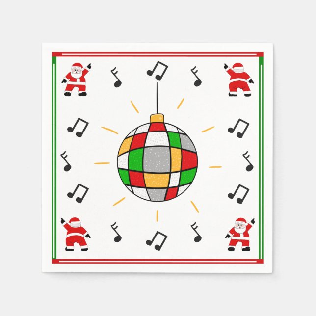 Disco Santa Napkin (Front)