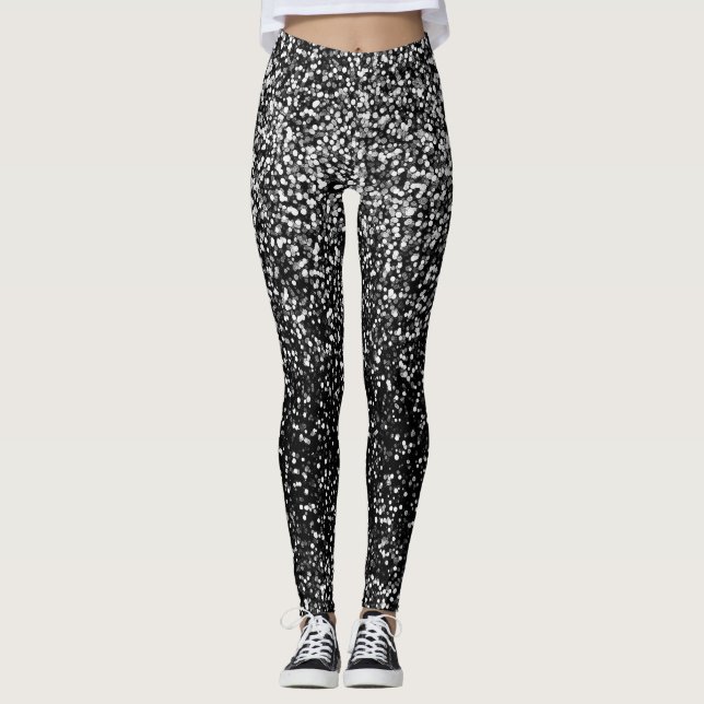 Disco Silver Glam  Leggings (Front)