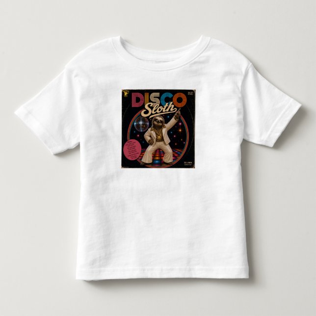 Disco Sloth Toddler T-Shirt (Front)
