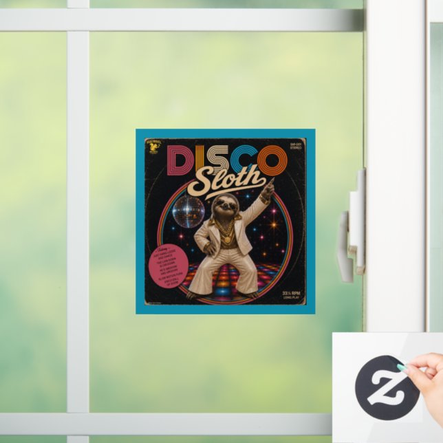 Disco Sloth Window Cling (Home)