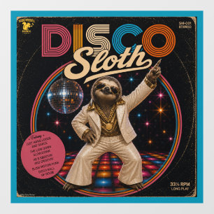 Disco Sloth Window Cling