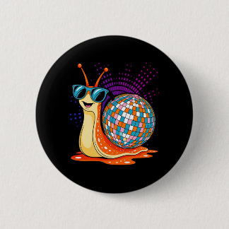 Disco Snail Funny Retro Cool Party Performance 6 Cm Round Badge