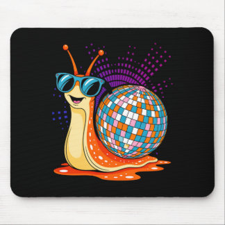Disco Snail Funny Retro Cool Party Performance Mouse Mat