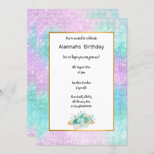 DISCO SPARKLE BIRTHDAY  INVITATION