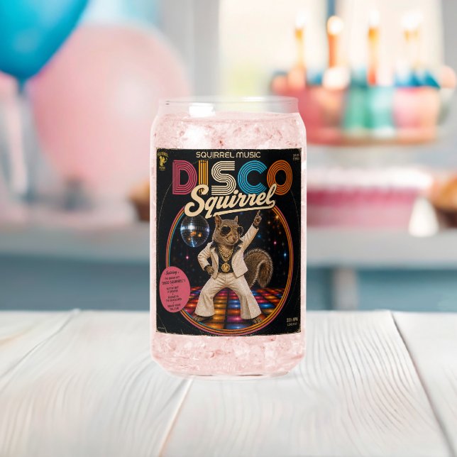 Disco Squirrel Can Glass (Insitu (Baby Shower))