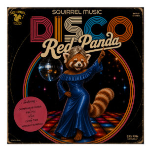 Disco Squirrel Poster