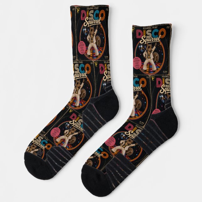 Disco Squirrel Socks (Left)