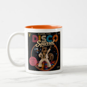 Disco Squirrel Two-Tone Coffee Mug