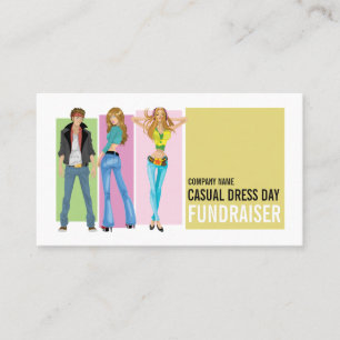 Disco Style, Casual Dress Day Fundraiser Advert Business Card