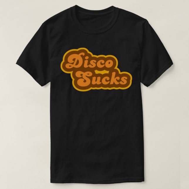Disco Sucks Retro 70s Logo T-Shirt (Design Front)