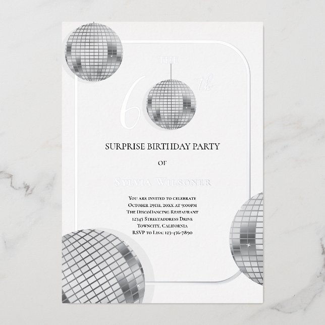 Disco Surprise 60th Birthday Party (Front)