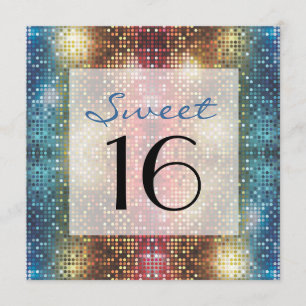 Disco Sweet 16 Birthday Party Custom Invite