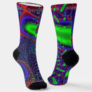 Disco Tech Dichroic Glass Fractal Socks