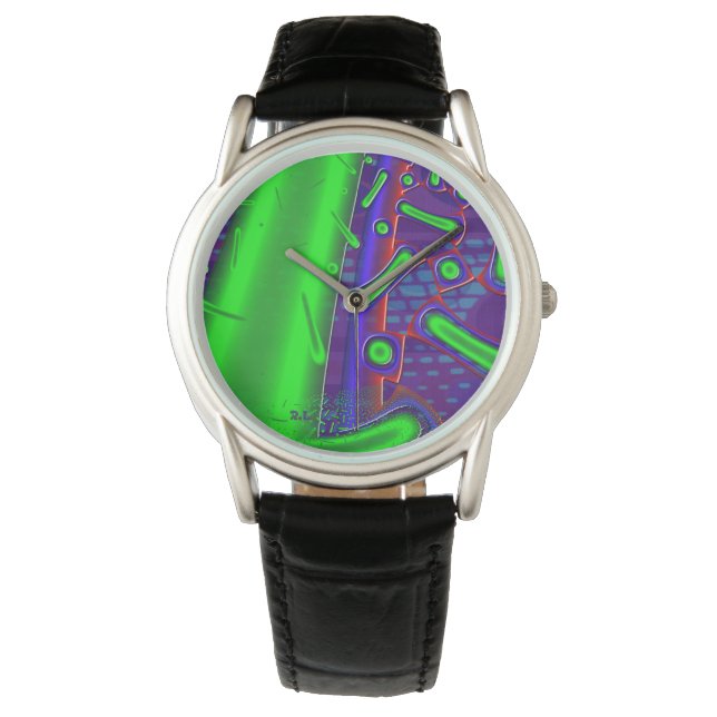 Disco Tech Dichroic Glass Fractal Watch (Front)