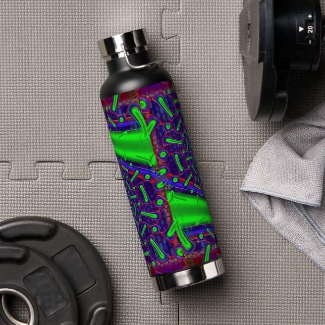 Disco Tech Dichroic Glass Fractal Water Bottle (Gym)