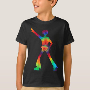 Disco Tie Dye Groovy Dancing Tie Dyed Afro T Shirt