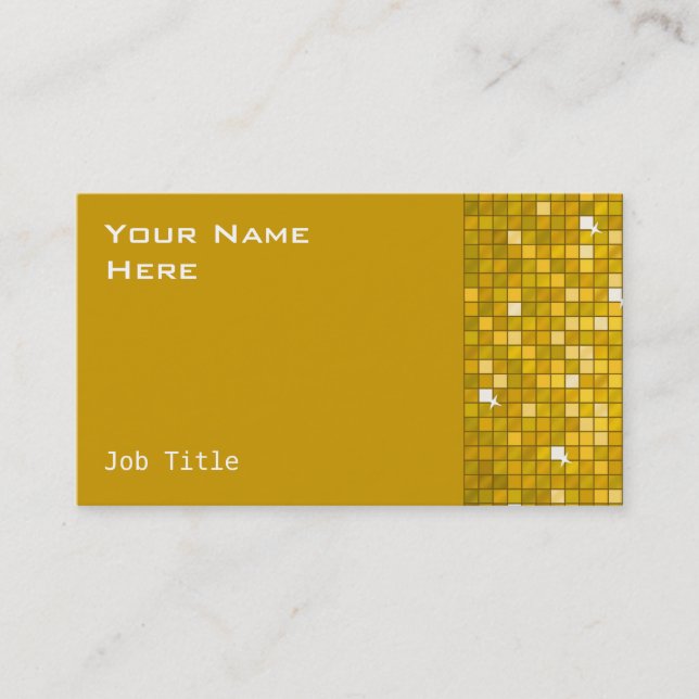 Disco Tiles "Gold" business card side (Front)