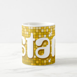 Disco Tiles "Gold" 'star' mug
