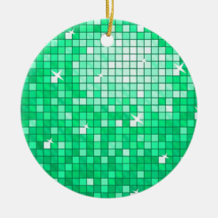Disco Tiles "Jade" ornament round