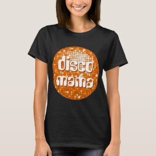 Disco Tiles Orange 'disco mama' t-shirt black