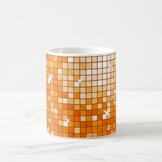 Disco Tiles Orange mug (Center)