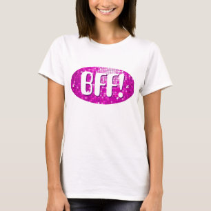 Disco Tiles Pink 'BFF!' spaghetti top