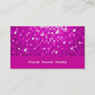 Disco Tiles Pink business card