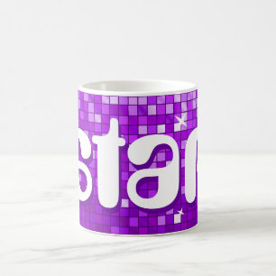 Disco Tiles Purple 'star' mug