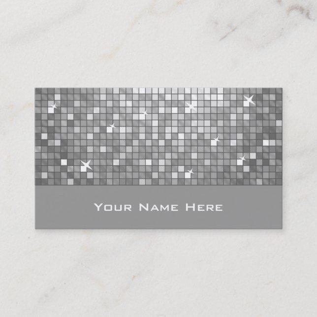 Disco Tiles "Silver" business card (Front)