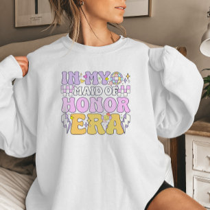 Disco Vibes Retro Groovy Maid of Honour Era Sweatshirt